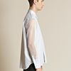 Comme Des Garçons Cotton Pin Stripe Ester Mesh Sleeve Shirt in Blue for Men - Lyst