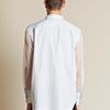 Comme Des Garçons Cotton Pin Stripe Ester Mesh Sleeve Shirt in Blue for Men - Lyst