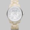 Michael Kors Crystal Accented Acetate Multifunction Watch in Beige - Lyst