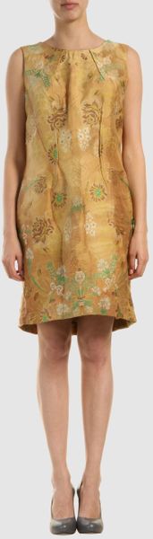 Rochas Rochas Short Dresses in Beige (camel) - Lyst