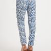 Theory Jesha Bermuda Print Silk Skinny Leg Pants in Blue - Lyst