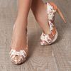 Alexander Mcqueen Degrade Froth Python Shoes in Orange (white) - Lyst