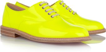 Christian Louboutin Havana Patent Leather Brogues - Lyst