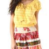 Dallin Chase Zavion Eyelet Top in Yellow - Lyst