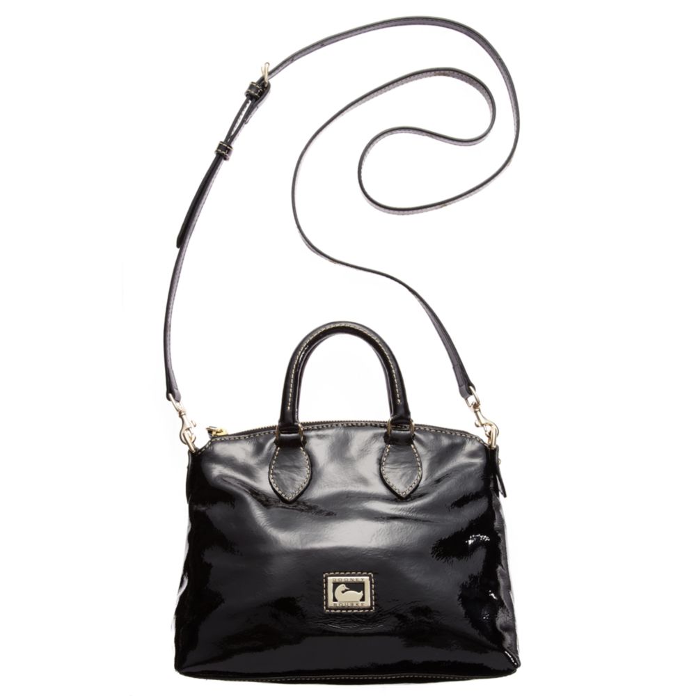 dooney and bourke black leather satchel