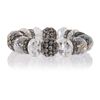 Mikey Crystal Large Bead Bracelet in Gold (white) - Lyst
