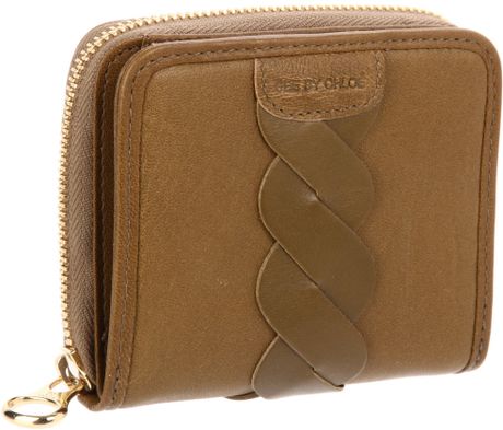 See By Chloé See By Chloe Twirl Wallet Zipper in Brown (moss) - Lyst