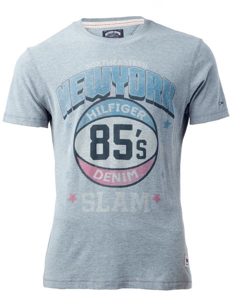 Tommy Hilfiger Fisher Basketball Graphic Tshirt in Gray for Men (grey) - Lyst