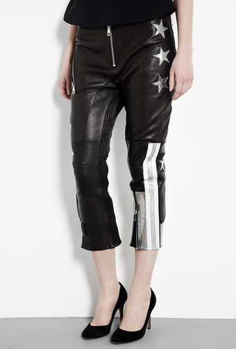  Stardust Glitter Leather Trousers 