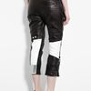 Acne Stardust Glitter Leather Trousers in Black - Lyst