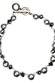 Anne Klein Imitation Pearl and Beaded Collar Necklace - Lyst