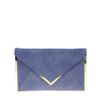 Asos Asos Side Metal Bar Clutch in Blue - Lyst
