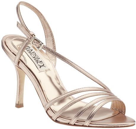 badgley mischka rose gold sandals