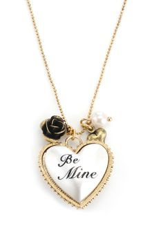 Betsey Johnson Gold Tone Heart Pendant - Lyst