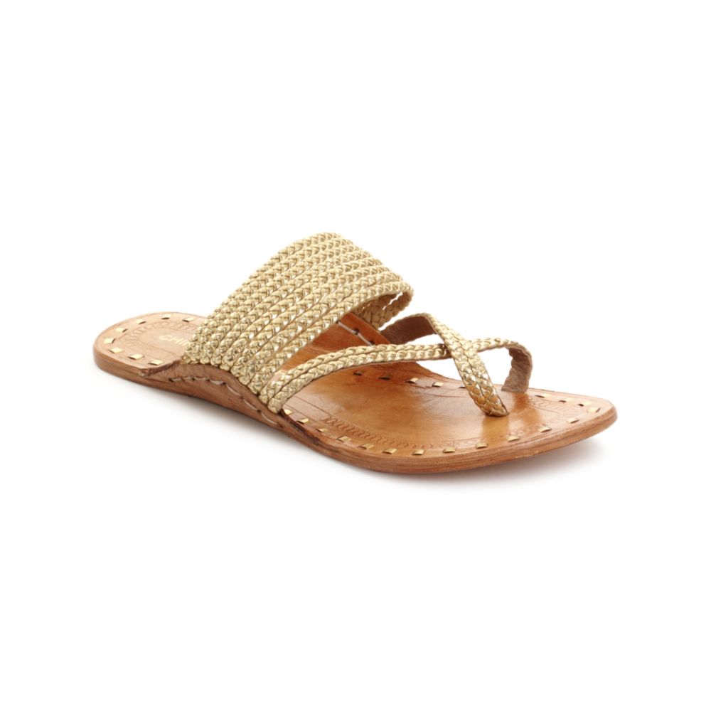 Chinese Laundry Rock Steady Flat Sandals in Beige (gold) | Lyst