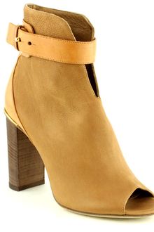 Chloé Open Toe Stacked Heel Bootie - Lyst