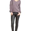 Current/elliott Leather Pant in Grey Ink in Black - Lyst