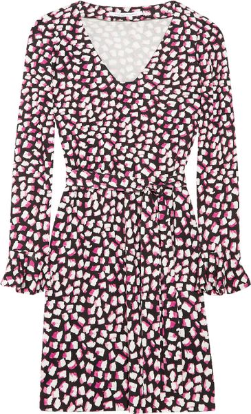 Diane Von Furstenberg Nazli Printed Silkjersey Dress in Black - Lyst