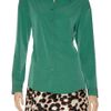 Diane Von Furstenberg Satin Blouse in Green - Lyst