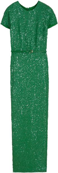 Elie Saab Fully Sequined Long Dress - Lyst