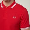 Fred Perry Slim Fit Twin Tipped Polo in Red for Men - Lyst