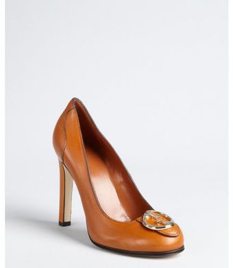  Ginger Leather Barbra Gg Logo Pumps 
