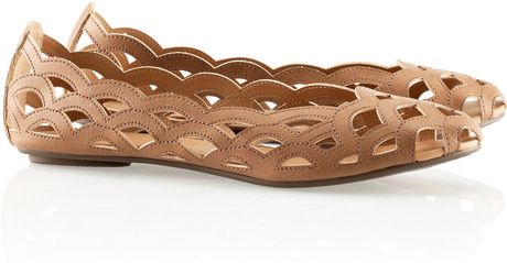 H&m Ballet Pumps in Brown - Lyst
