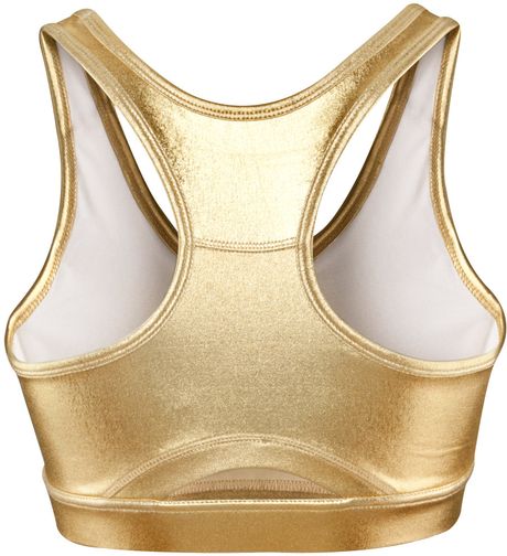 Handm Sports Bra In Gold Lyst 