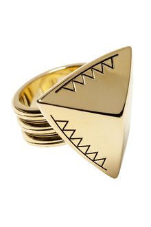 House Of Harlow Engraved Faceted Pyramid Cocktail Ring - Lyst