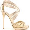 Jimmy Choo Glitter Garland in Gold (nude) - Lyst