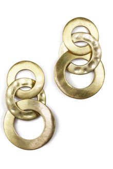 Jones New York Large Goldtone Interlocking Circles - Lyst