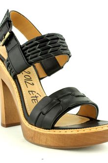 Lanvin Black Chunky Sandal - Lyst