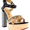 Lanvin Chunky Sandal with Cork Platform in Black - Lyst