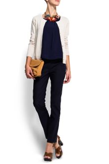 Mango Basic Round Neck Cardigan - Lyst