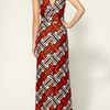 Milly Caroline Belted Basketweave Print Maxi Dress in Orange (tangerine) - Lyst