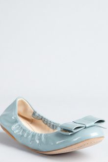 Prada Lake Patent Leather Bow Ballet Flats - Lyst