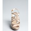 Prada Pumice Leather Strappy Platform Peep Toe Sandals in Gray (grey) - Lyst