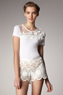 RED Valentino Macramelace Shorts - Lyst