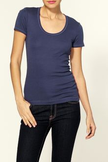 Splendid Basic 1x1 Scoop Neck Tee - Lyst