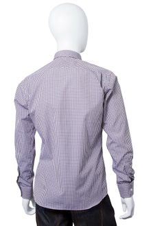 Spurr Spurr Two Tone Gingham Shirt in Navy Grey - Lyst