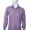 Spurr Spurr Two Tone Gingham Voile Cricket Shirt in Purple in Purple for Men - Lyst