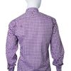 Spurr Spurr Two Tone Gingham Voile Cricket Shirt in Purple in Purple for Men - Lyst