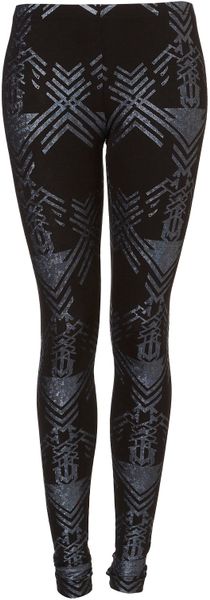 Topshop Holographic Print Leggings - Lyst