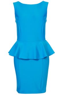 Topshop Peplum Scuba Pencil Dress - Lyst