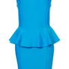 Topshop Peplum Scuba Pencil Dress in Blue - Lyst