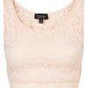 Topshop Lace Crop Top in Pink (blush) - Lyst