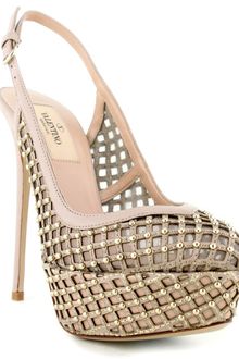 Valentino Studded Platform Slingback - Lyst