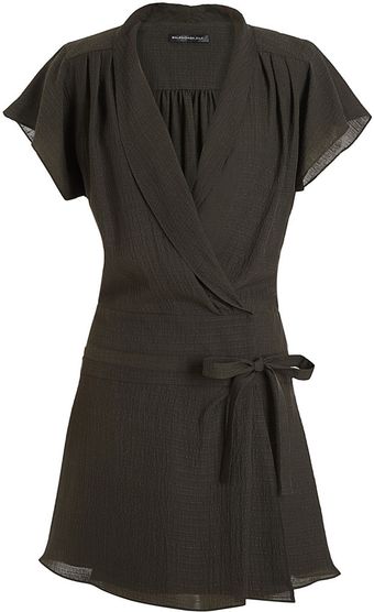 Textured Wrap Dress 