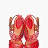 Chloé Red Laser Cut Wedges in Red - Lyst