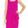 Dkny Tie Waist Stretch Silk Dress in Pink - Lyst